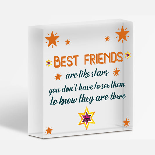 Good Friend Plaque Best Friend Gift Friendship Sign Thank You Engraved Heart Free-Standing Block