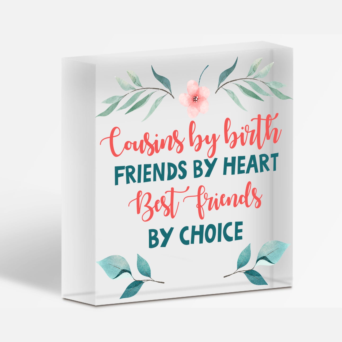 Best Friend Gifts For Cousin Birthday Christmas Card Gifts Wooden Heart Keepsake Free-Standing Block