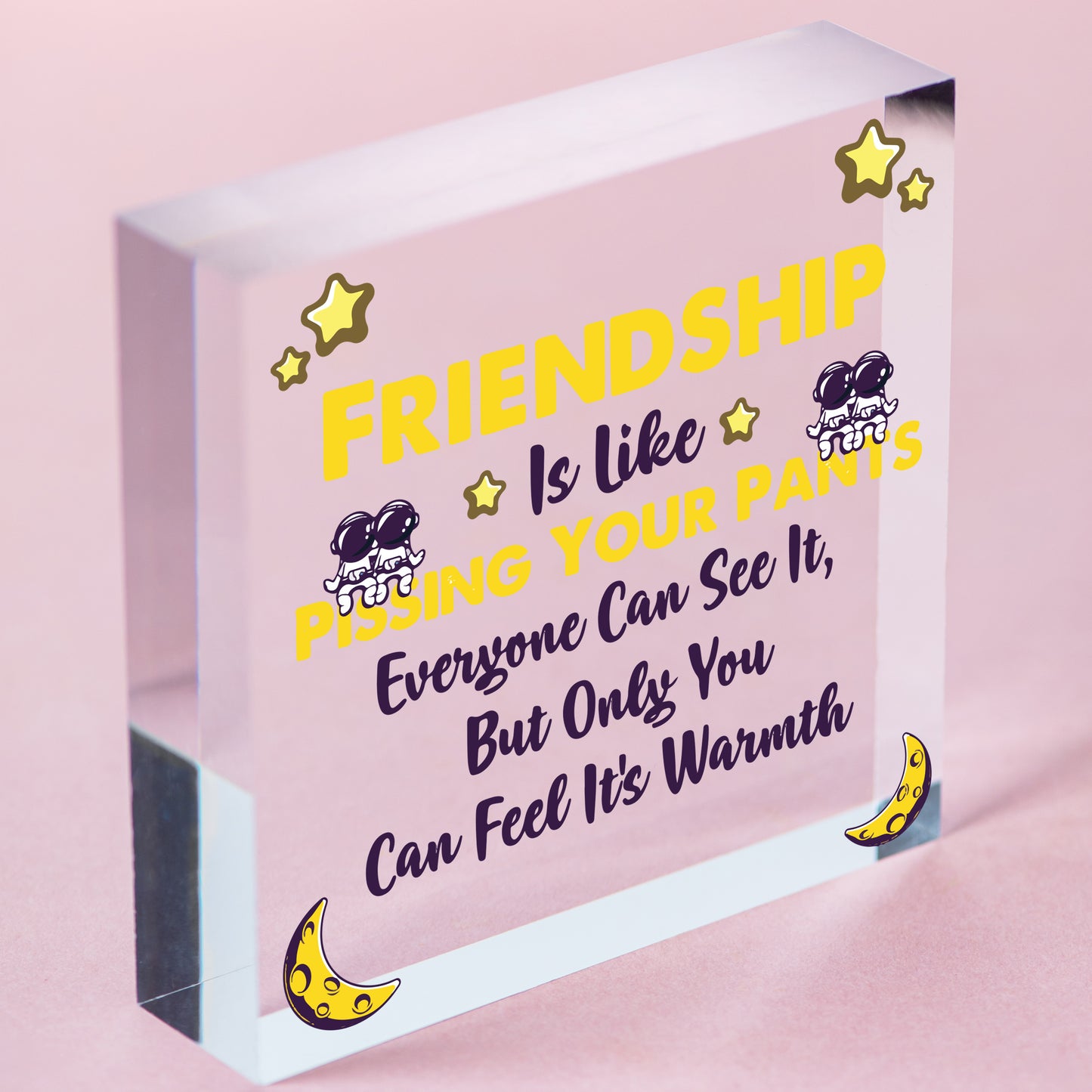 Friendship Pants Best Friend Gift Thank You Funny Hanging Plaque Present Sign Free-Standing Block