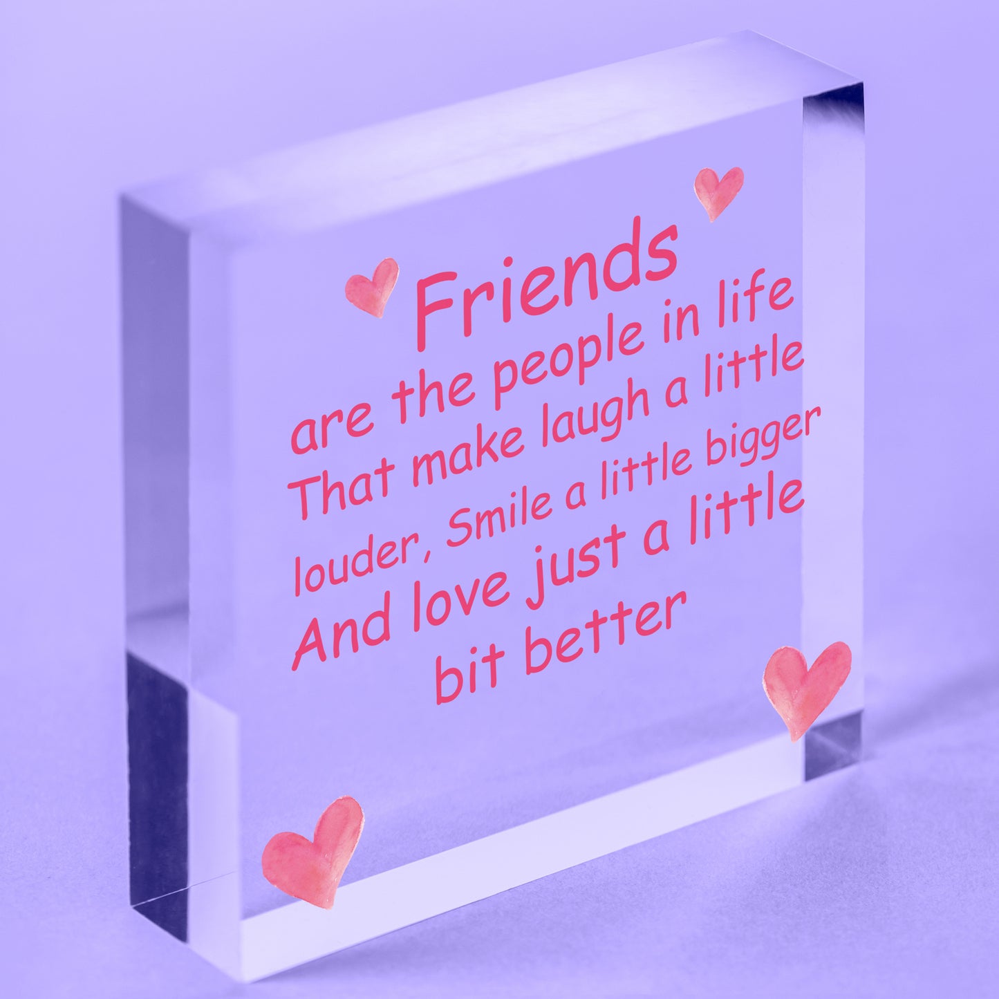 BEST FRIEND PLAQUE Thank You Gifts For Her Birthday Gifts For Her Him Keepsake Free-Standing Block