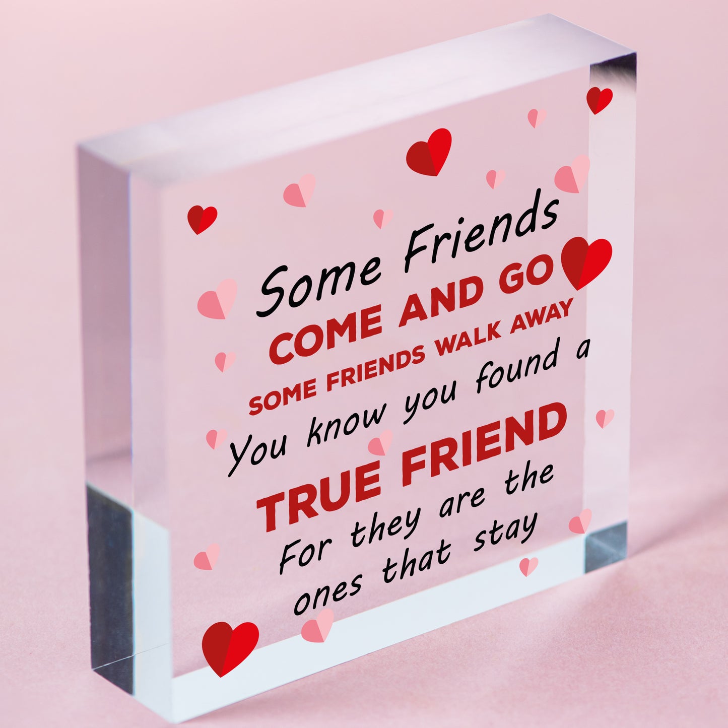 True Friend Poem Friendship Best Friends Gift Hanging Plaque Love Family Sign Free-Standing Block