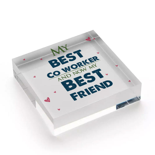 Handmade Colleague Heart Sign Co Worker Birthday Gift Best Friend Thank You Free-Standing Block