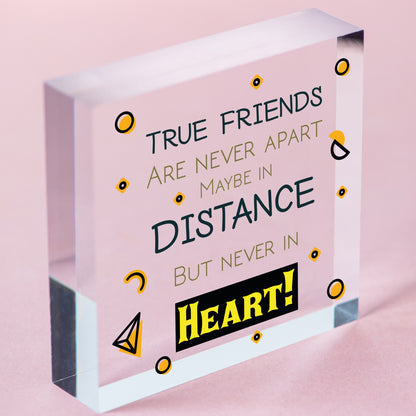 Best Friend Gift Engraved Heart Thank You Friendship Gifts Plaque Friend Gift Free-Standing Block