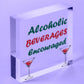 Funny Bar Sign For Home Bar Hanging Plaque Gin Vodka Gifts Best Friend Plaques Free-Standing Block