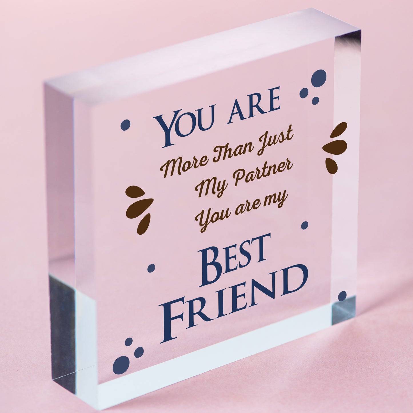 Anniversary Christmas Gift For Boyfriend Girlfriend Husband Wife Best Friend Free-Standing Block