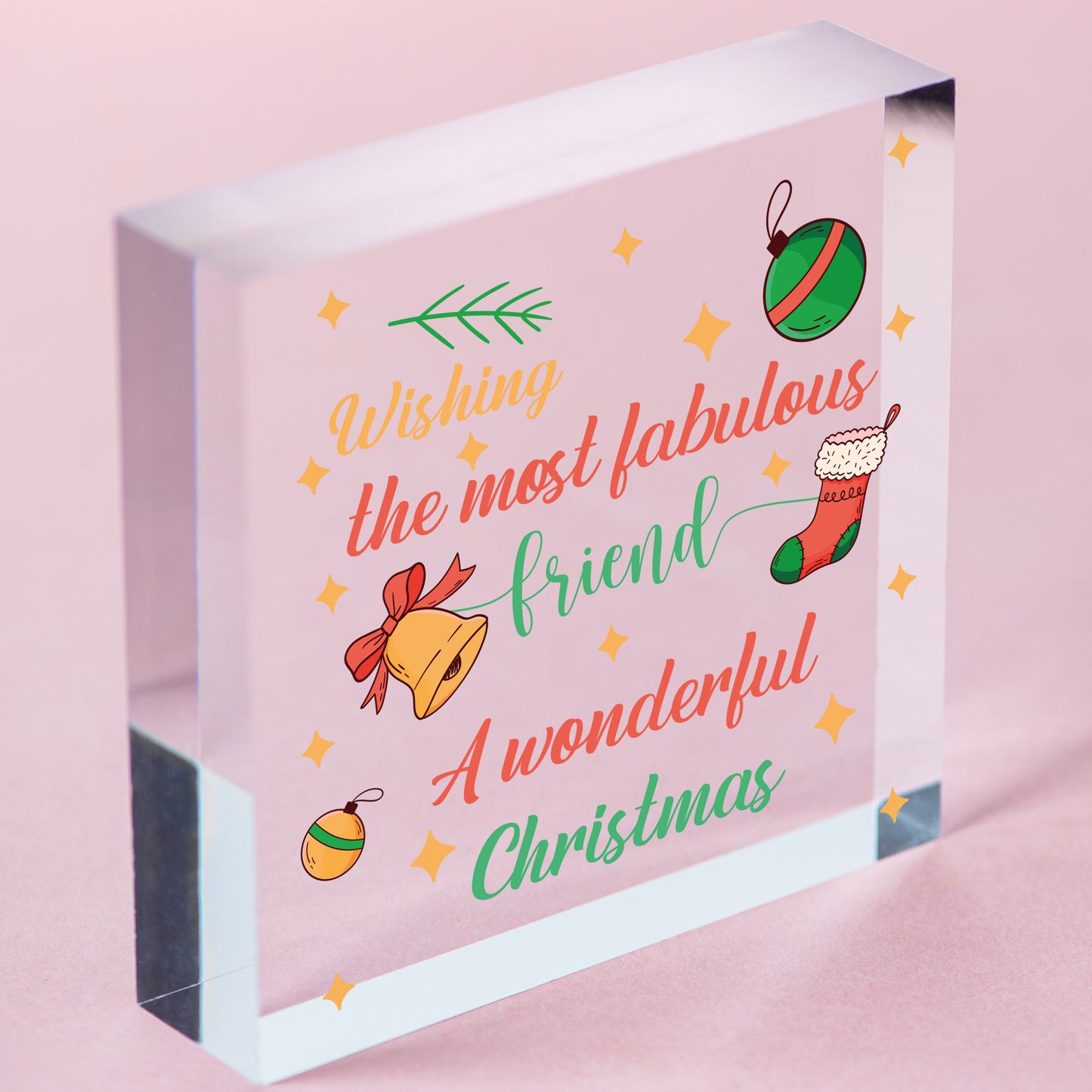 Christmas Gifts For Best Friend Christmas Card Friendship Friend Heart Plaques Free-Standing Block