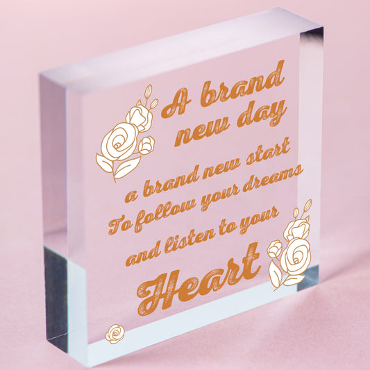 Follow Your Dreams Inspirational Plaque Sign Friend Friendship Gift Butterfly Free-Standing Block