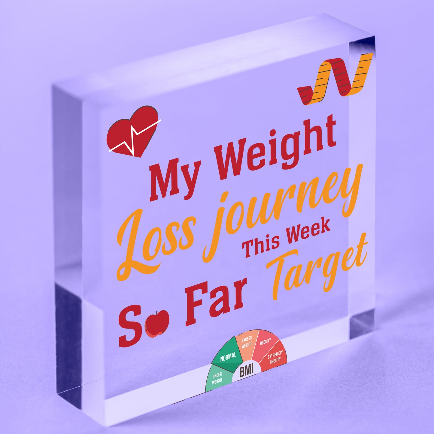 Weight Loss Tracker Board Chalkboard Sign Weight Loss Reward Gift For Friend Free-Standing Block