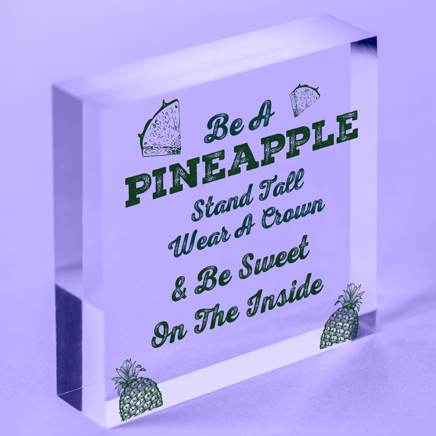 Be A Pineapple Novelty Wooden Hanging Heart Plaque Sign Funny Friendship Gift Free-Standing Block