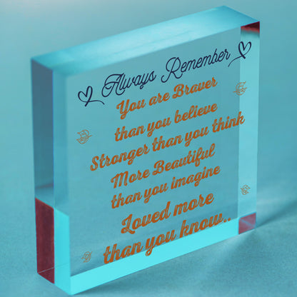 Stronger Inspirational Hanging Plaque Friendship Quote Gifts Butterfly Love Sign Free-Standing Block