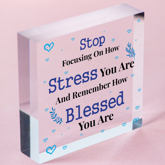 Remember How Blessed You Are Wooden Hanging Heart Plaque Friendship Gift Sign Free-Standing Block