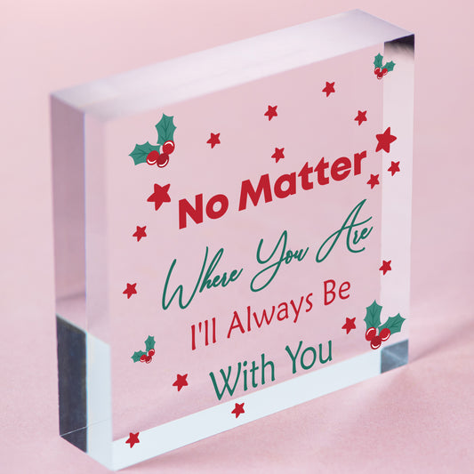 I'll Always Be With You Wooden Hanging Heart Plaque Love Friendship Gift Sign Free-Standing Block