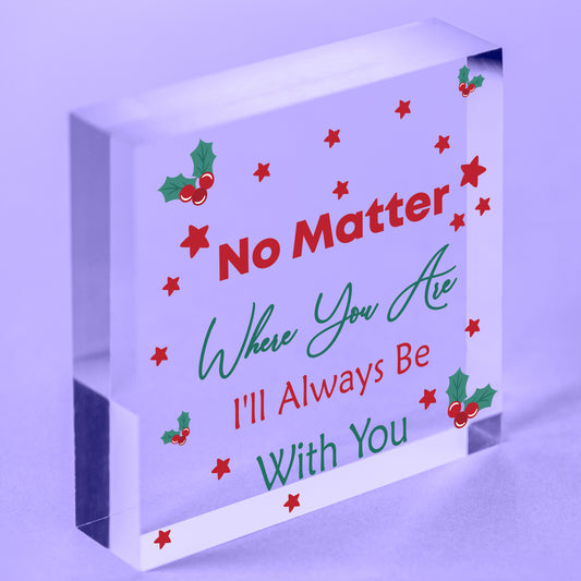 I'll Always Be With You Wooden Hanging Heart Plaque Love Friendship Gift Sign Free-Standing Block