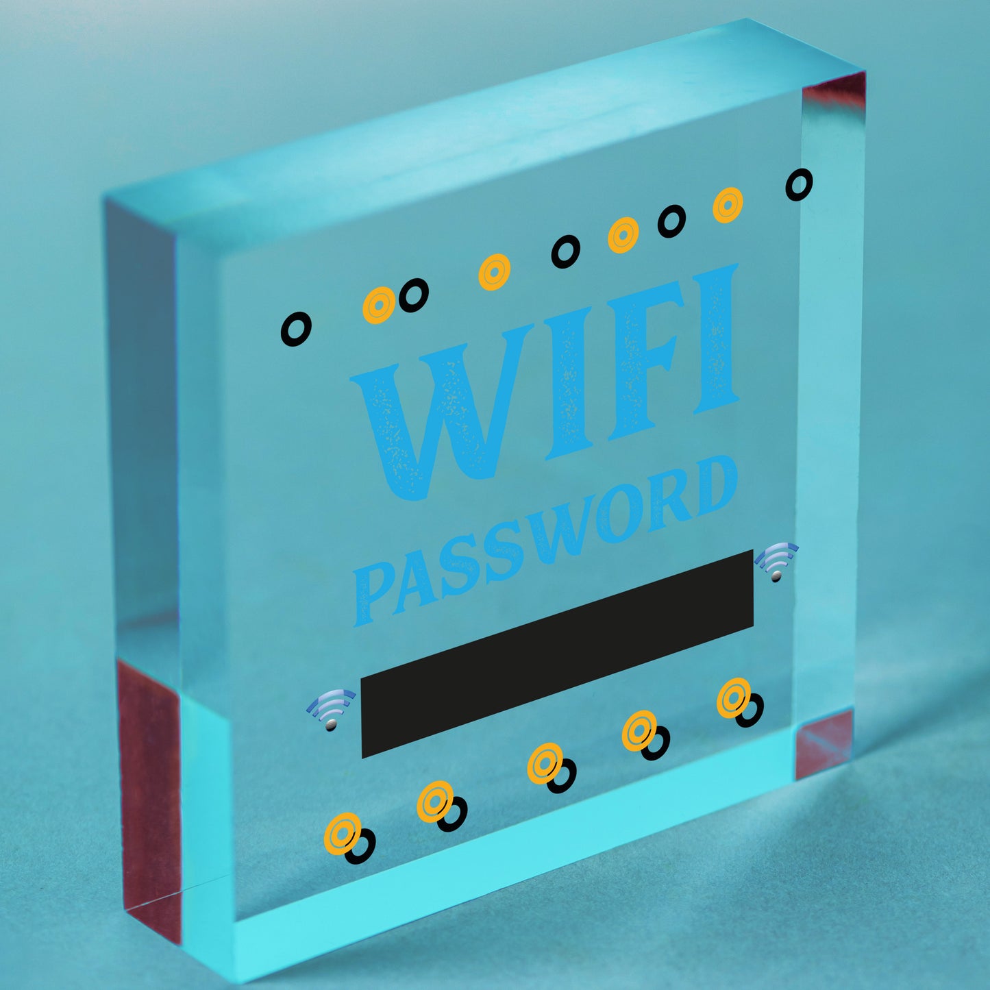 Wifi Password Chalkboard New Home Friend Gift Hanging Plaque House Warming Sign Free-Standing Block