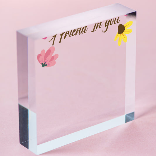 Colleague Thank You Gifts Wooden Heart Friendship Gift Sign Work Leaving Gifts Free-Standing Block