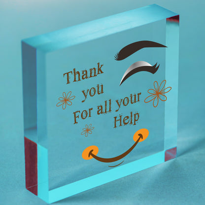 Thank You Gift For Friend Volunteer Teacher Mentor Colleague Wooden Heart Plaque Free-Standing Block