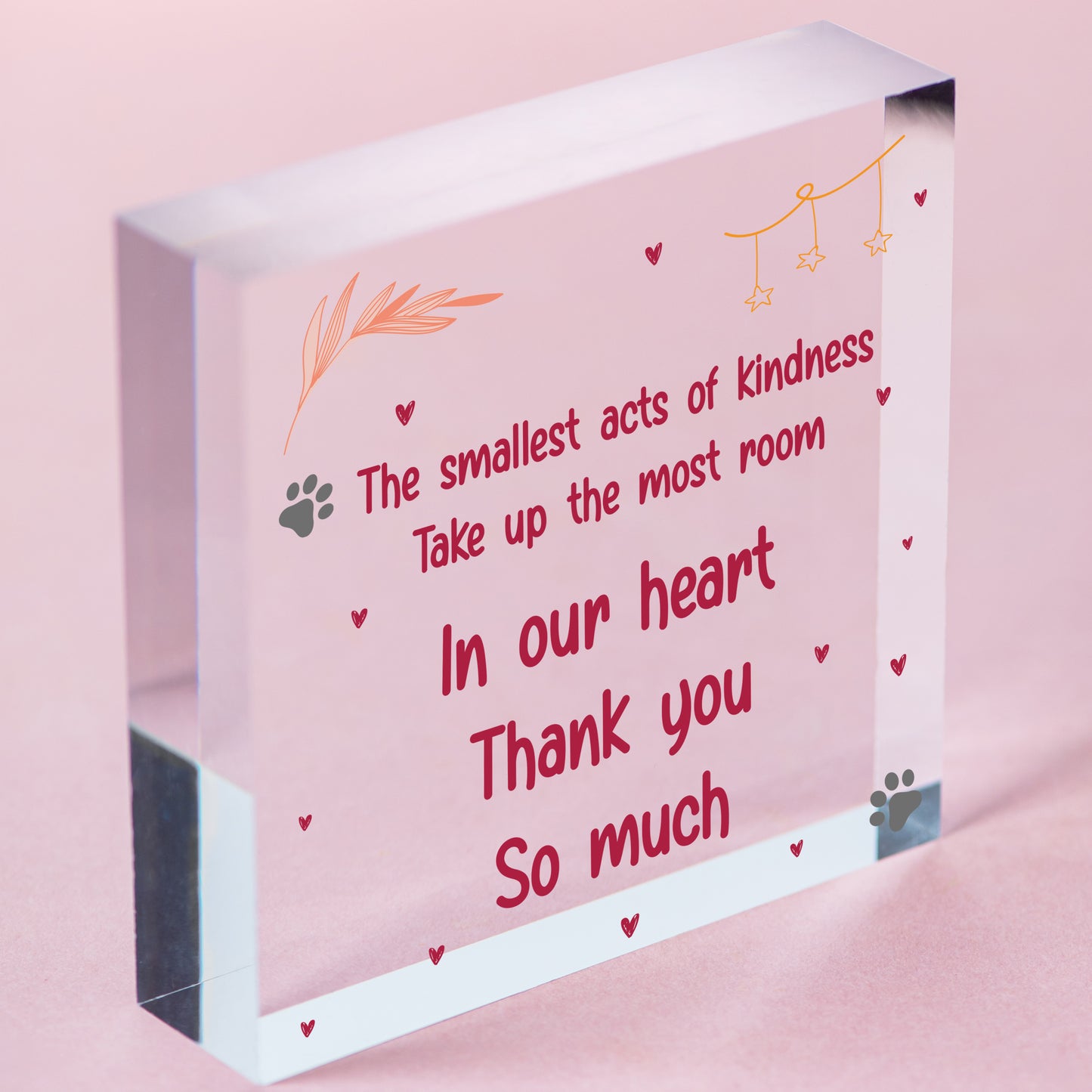 Thank You Gift Wooden Heart Friendship Gift For Colleagues Mentor Teacher Gifts Free-Standing Block