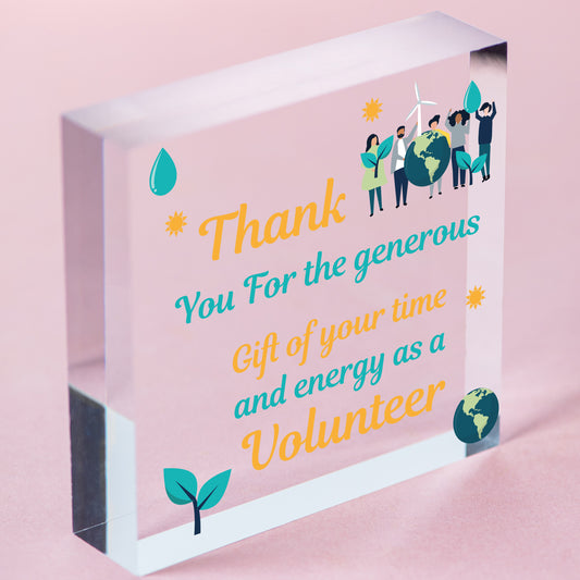 Thank You Gift For Volunteer Colleague Wooden Heart Plaque Friendship Keepsake Free-Standing Block