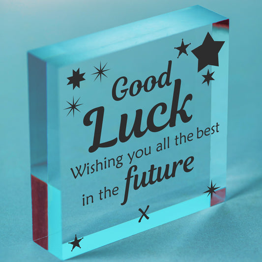 Colleague Leaving Job Goodbye Wood Heart Gift Teacher Childminder Good Luck Free-Standing Block