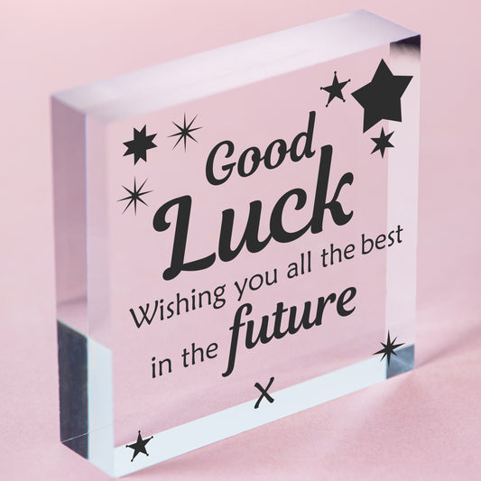 Colleague Leaving Job Goodbye Wood Heart Gift Teacher Childminder Good Luck Free-Standing Block