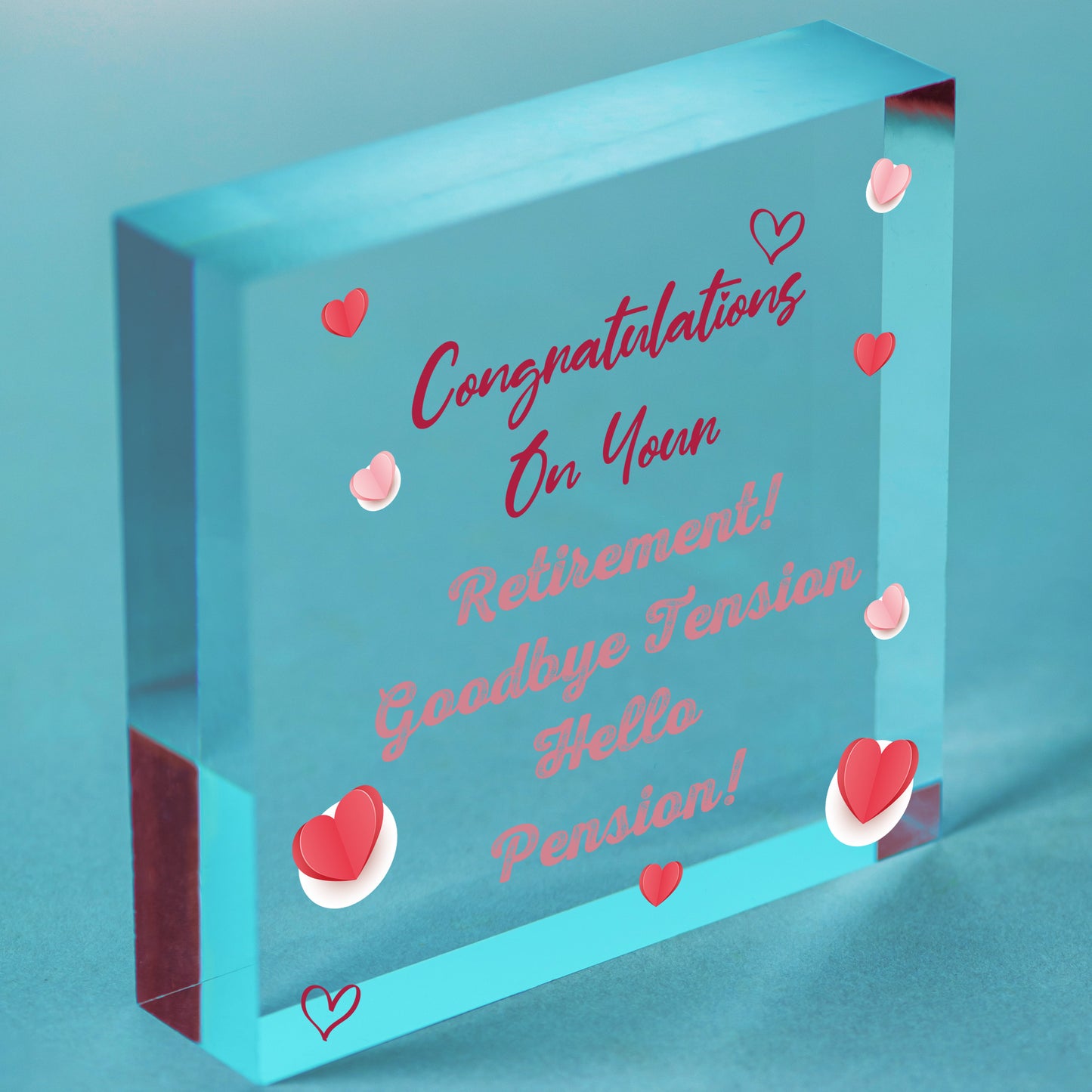 Retirement Goodbye Tension Funny Colleague Gift Hanging Plaque Leaving Sign Work Free-Standing Block