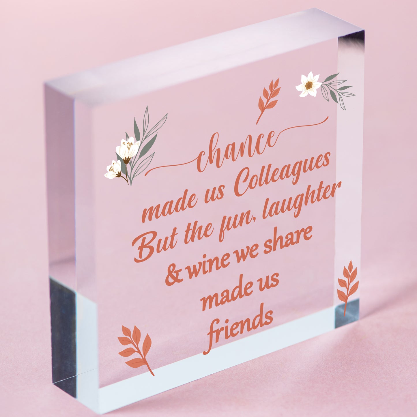 Colleagues Fun, Laughter & Wine Novelty Wooden Heart Leaving Gift Plaque Free-Standing Block