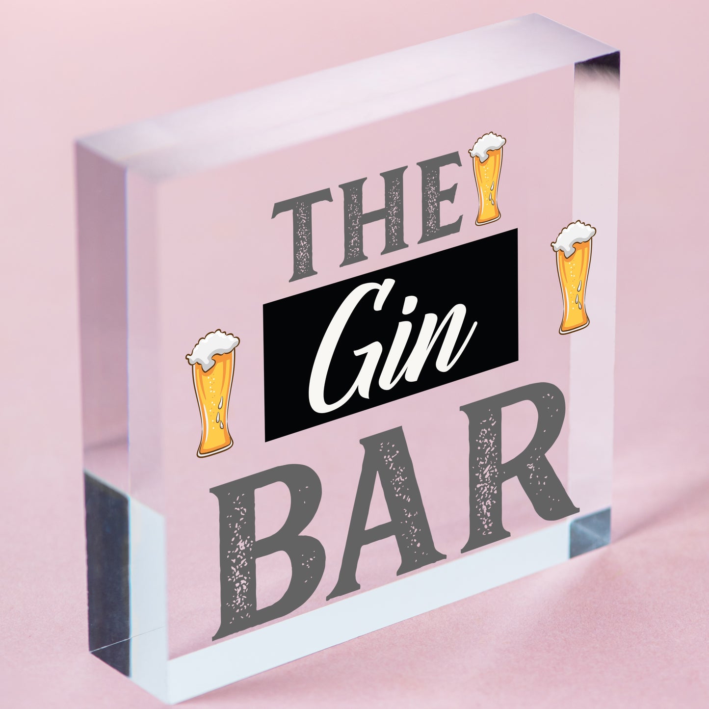 Drink Gin Bar Funny Alcohol Gift Man Cave Home Bar Hanging Plaque Pub Sign Gifts