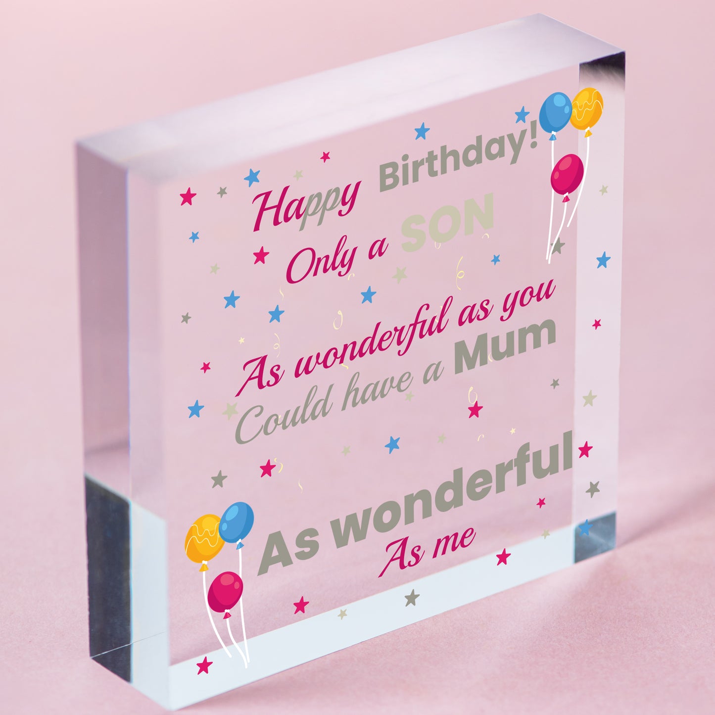 FUNNY Birthday Gift For Son Wood Heart Son Birthday Card Keepsake Gifts For Him