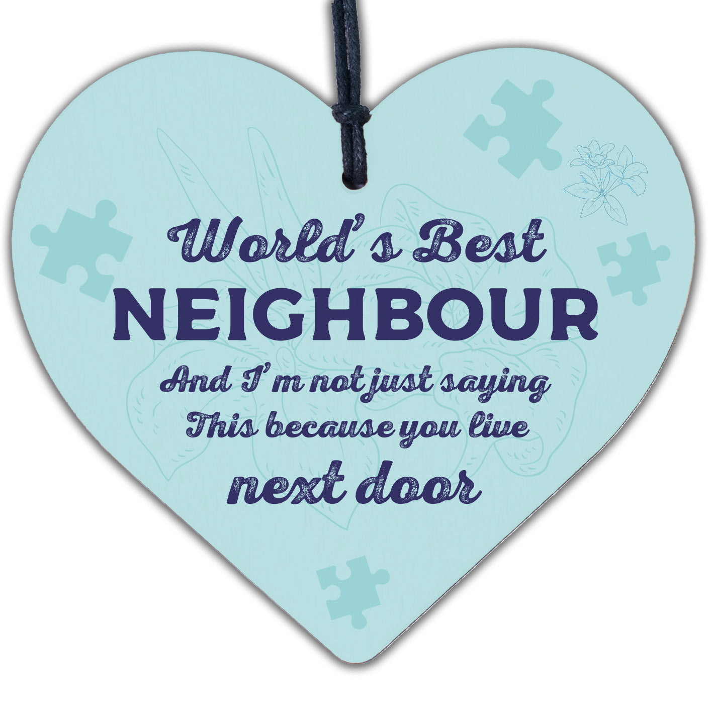 Christmas Best Neighbour Gifts Wooden Heart Keepsake Friendship Thank You Plaque