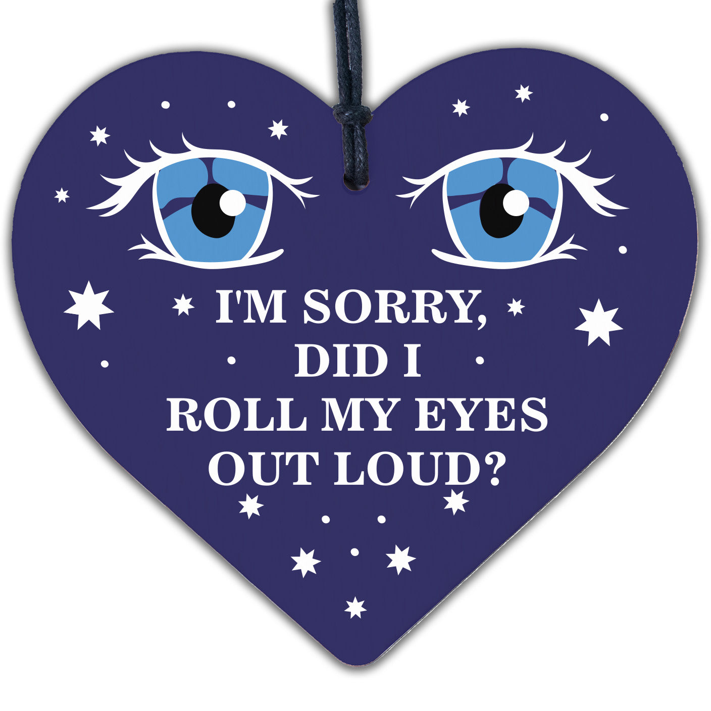 Sorry Did I Roll My Eyes Out Loud? Funny Sarcasm Hanging Plaque Friend Gift Sign