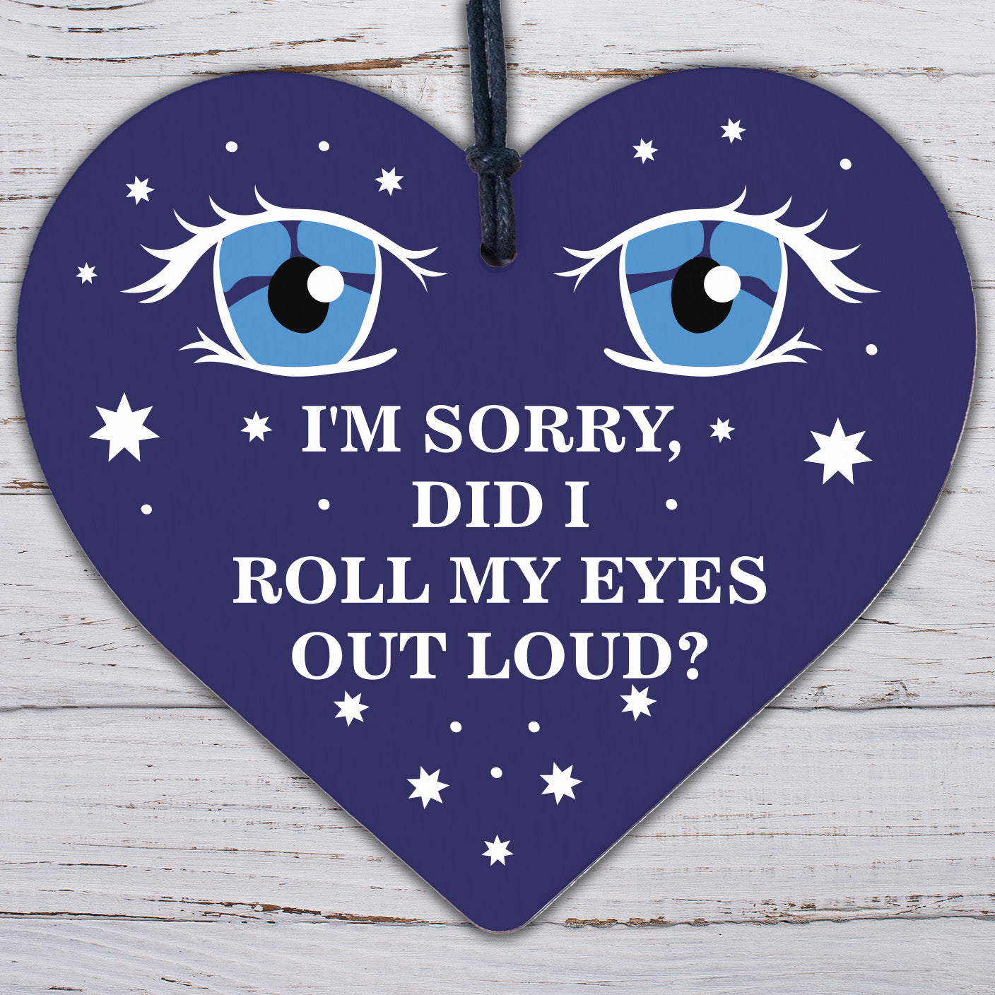 Sorry Did I Roll My Eyes Out Loud? Funny Sarcasm Hanging Plaque Friend Gift Sign