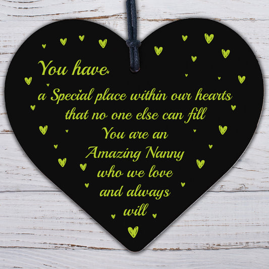 Amazing Nanny Gifts For Birthday Wooden Heart Sign Thank You Gifts For Nanny