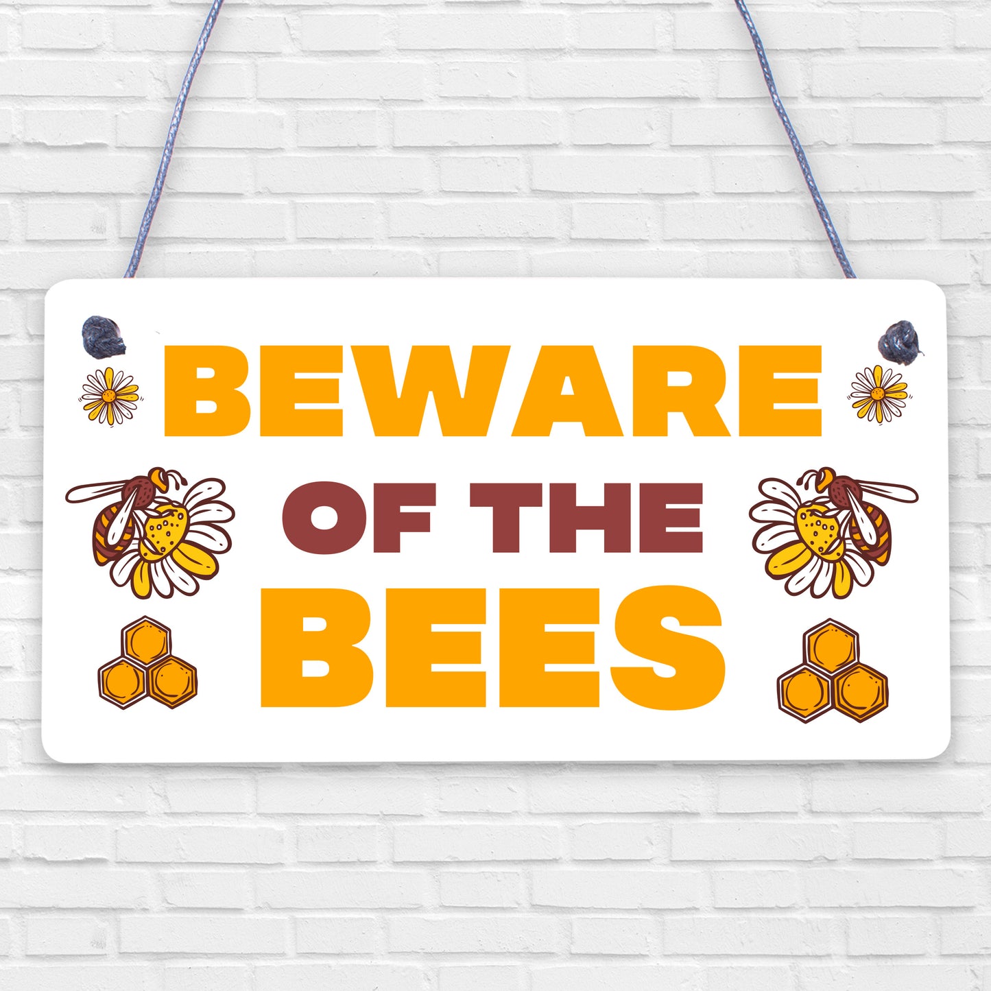 Beware Bees Apiarist Hive Business Garage Wooden Hanging Plaque Bee Sign Gift