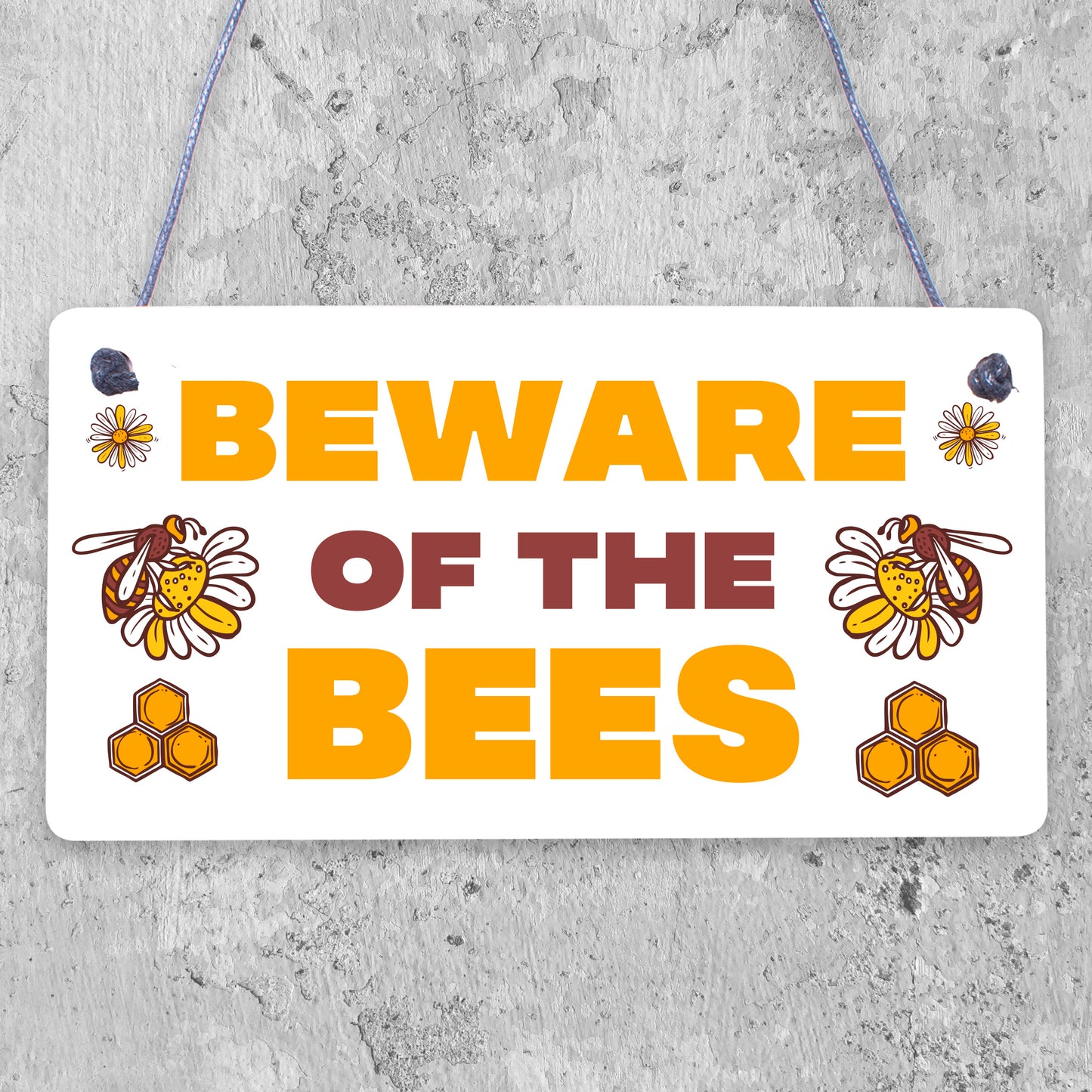 Beware Bees Apiarist Hive Business Garage Wooden Hanging Plaque Bee Sign Gift