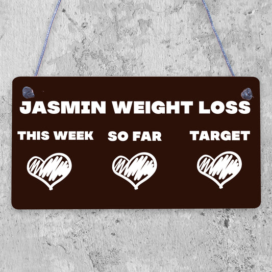 Best Weight Loss Tracker For Weight Loss Chalkboard Hanging Sign Gift For Friend