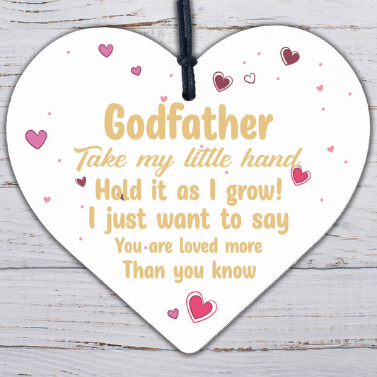 Godfather Gifts Best Friend Wooden Heart Plaque Thank You Friendship Keepsake