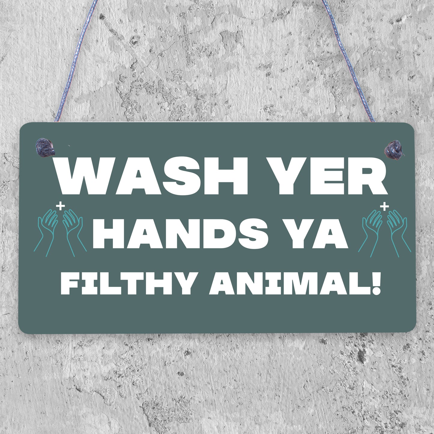 Bathroom Toilet Sign Decor Funny Wash Your Hands Humouros Wall Plaque Home Gift