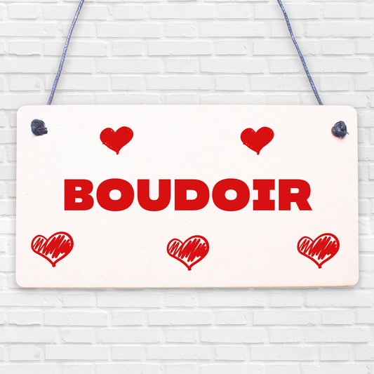 Boudoir Hanging Plaque Home Decor Bedroom Sign New Home Gift Decoration