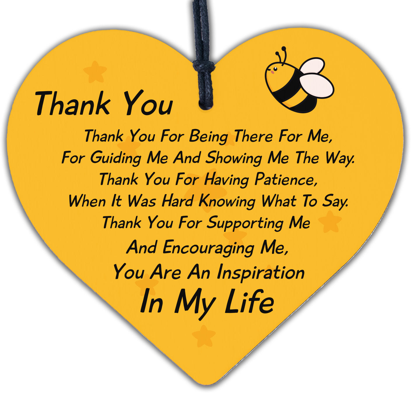 Thank You For Being There For Me Wooden Hanging Heart Love Friendship Plaque