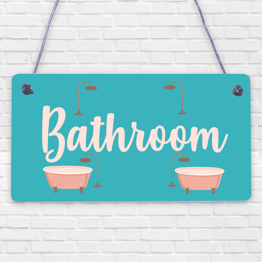 Bathroom Plaque Seaside Nautical Accessories Shabby Chic Toilet Door Sign Gifts