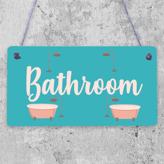 Bathroom Plaque Seaside Nautical Accessories Shabby Chic Toilet Door Sign Gifts