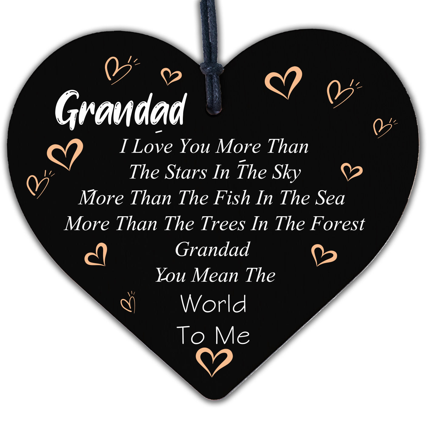 Grandad Gifts For Birthday Christmas Grandad Gifts From Grandchildren Wood Heart