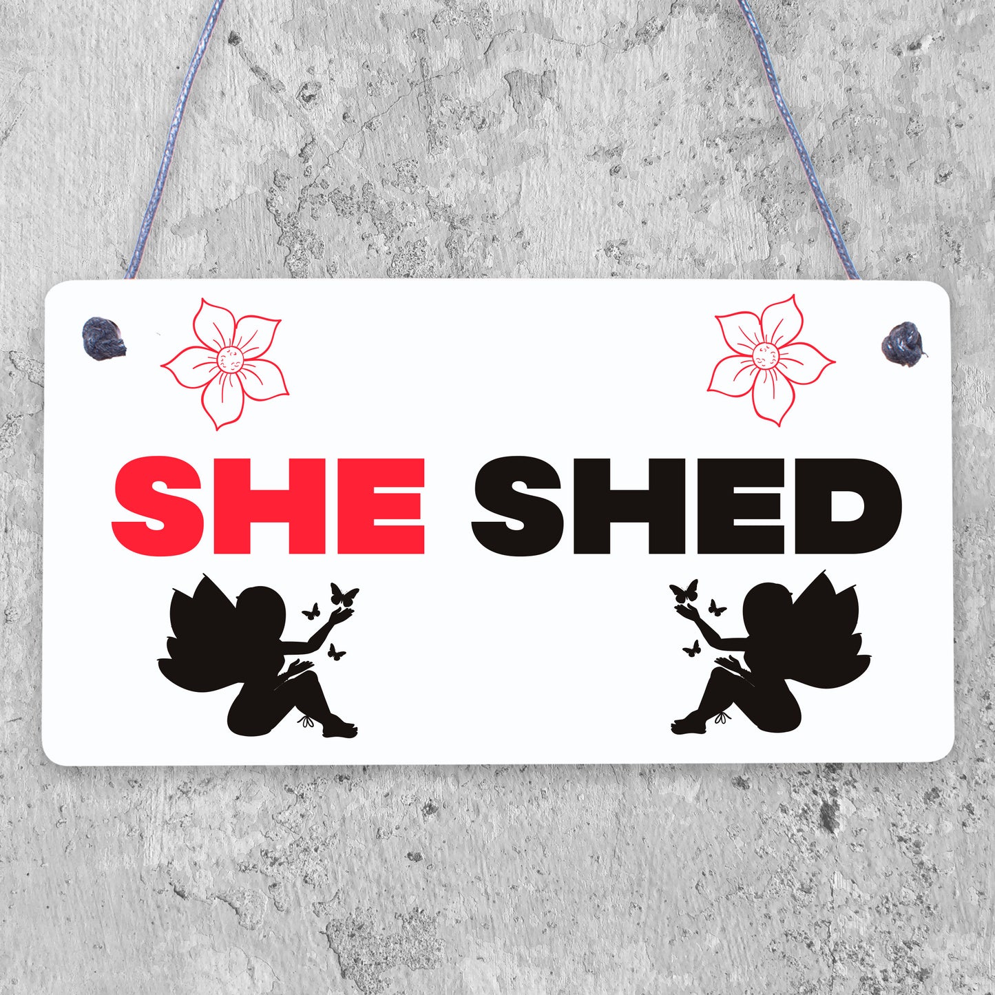 She Shed Woman Cave Garden Mum Sister Friendship Hanging Plaque Home Gift Sign