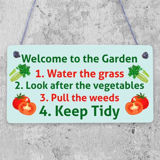 Garden Sign Welcome Plaque Shed Summer House Sign Gardening Nan Mum Gift