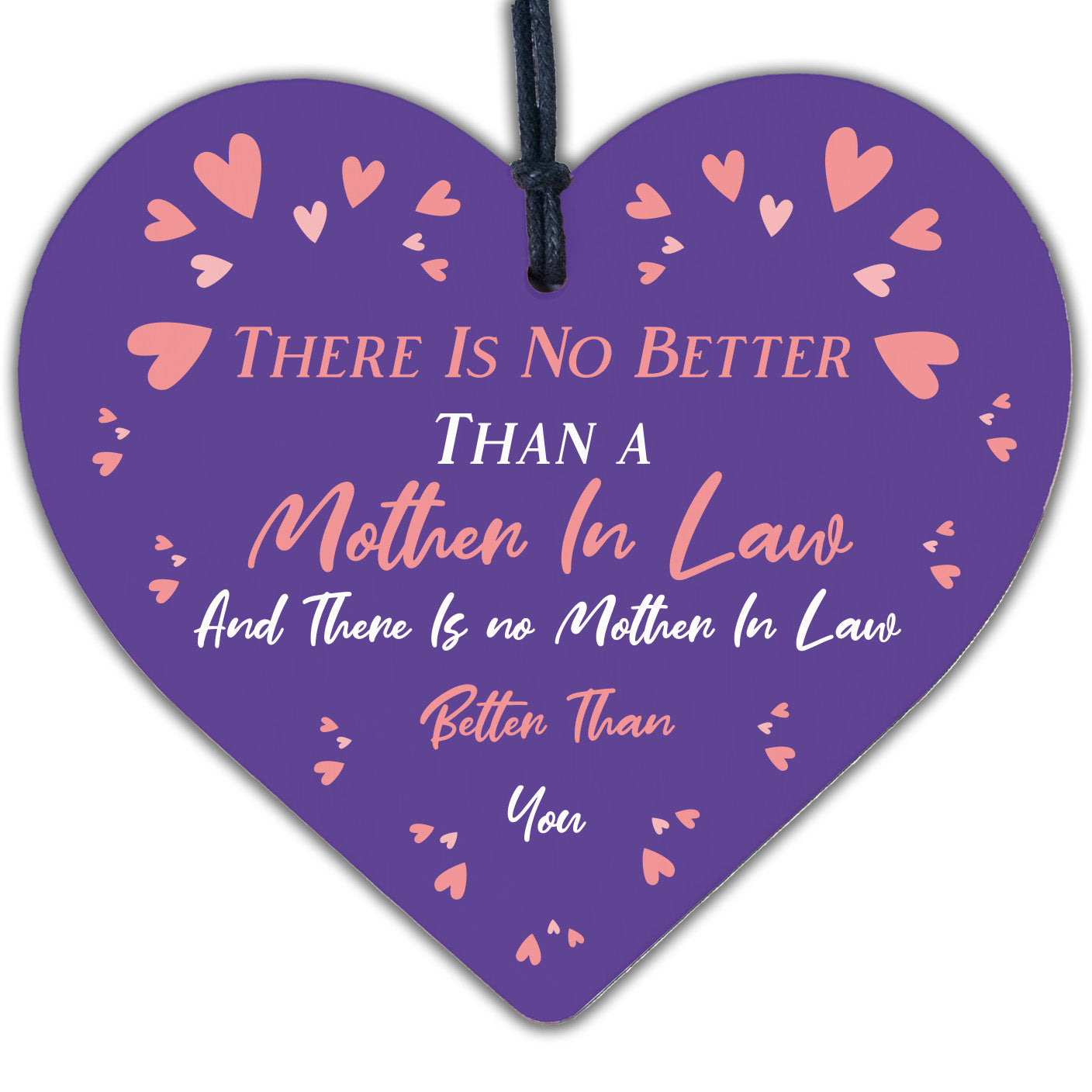 Mother In Law Hanging Heart Friendship Birthday Gift Sign Mothers Day Thank You