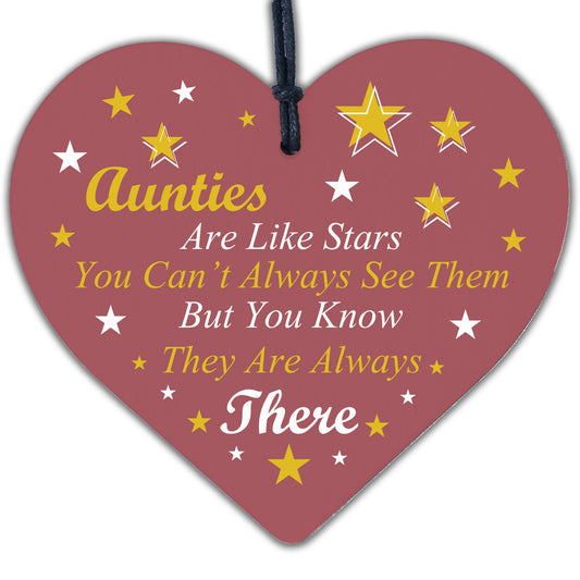 Auntie Poem Gifts Wood Heart Plaques Auntie Birthday Christmas Gift Niece Nephew