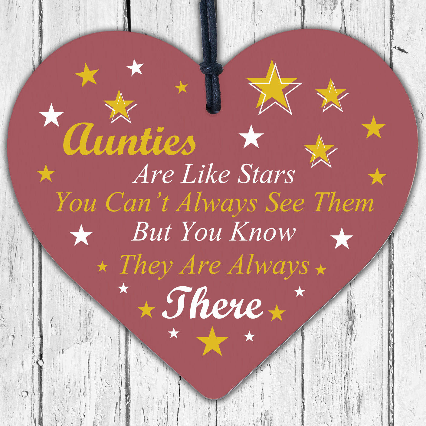 Auntie Poem Gifts Wood Heart Plaques Auntie Birthday Christmas Gift Niece Nephew