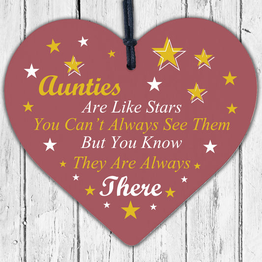 Auntie Poem Gifts Wood Heart Plaques Auntie Birthday Christmas Gift Niece Nephew