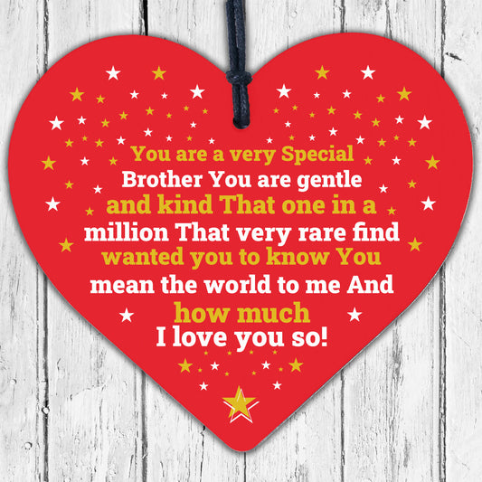 Brother Sister Birthday Gifts Wooden Heart Brother Christmas Card Gifts Keepsake