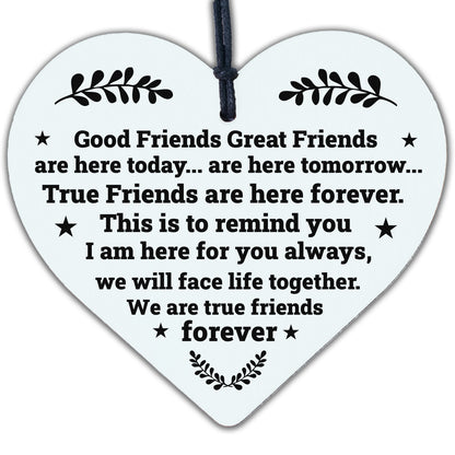 Good Friends Plaque Sign Best Friend Gift Shabby Chic Heart Birthday Christmas